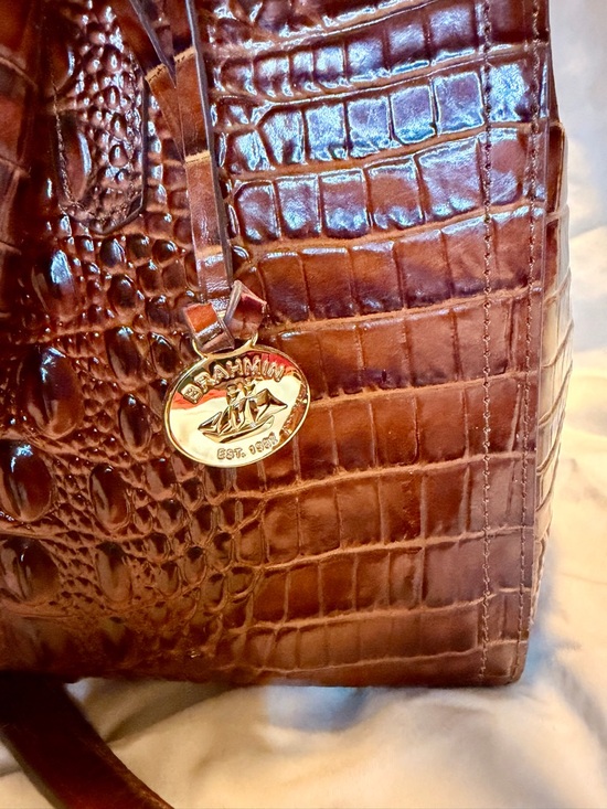 Brahmin Finley Satchel Melbourne Pecan & Ady Wallet - Picture 4 of 16